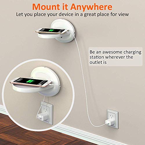 Bovon Estante de Pared Pequeña, Estante Mural para Echo Dot 3, Sonos, Google WiFi, Altavoces de Casa Inteligente y Movil, Organizador para Arreglo Cable de Cualquier Dispositivo de hasta 15 Libras