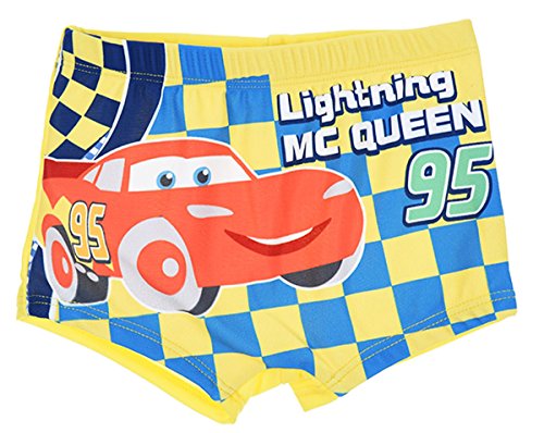 Boxer de baño bebé niño MC Queen Cars azul y amarillo de 6 a 23 meses amarillo amarillo Talla:12 meses