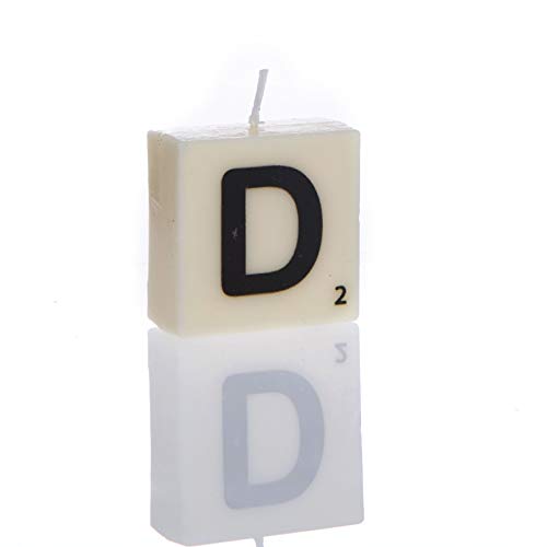 Boxer Gifts - Vela, diseño de letra D, color blanco, talla única