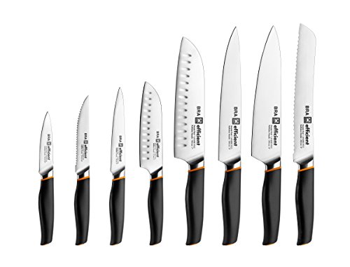 Bra Efficient Cuchillo Santoku, Acero Inoxidable, Gris, 3x4x30 cm