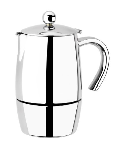 BRA Magna - Cafetera, Capacidad 6 Tazas, Acero Inoxidable 18/10
