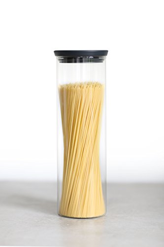 Brabantia 298240 Bote de Cristal 1.9 L, Gris/Transparente, 1,9 l