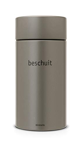 Brabantia 312380 - Tarro para Galletas, 1,7 l, Color Platinum