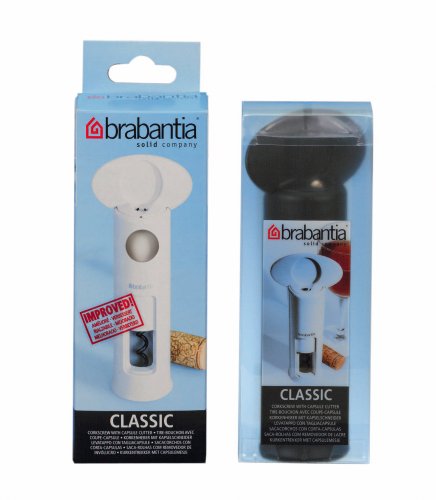 Brabantia Classic 297625 - Sacacorchos, color blanco