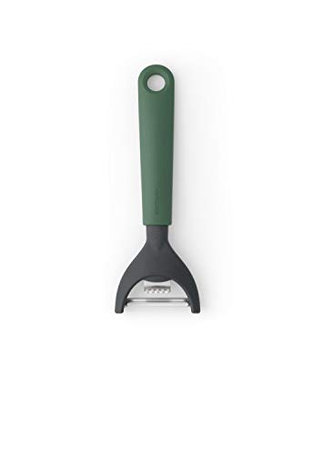 Brabantia Tasty+ Pelador de alimentos en forma de Y y rallador de cítricos, color fir green