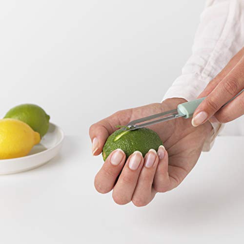 Brabantia Tasty+ Pelador de alimentos y rallador de cítricos, color jade green