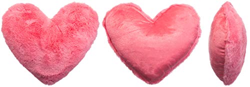 Brandsseller - Cojín con forma de corazón (aprox. 40 x 30 cm), rosa, ca. 40x30 cm