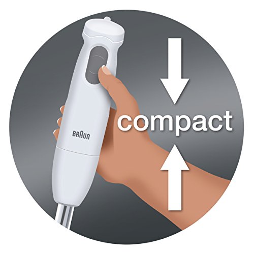 Braun MQ120 Pesto - Batidora de mano, color gris/blanco, 450 W