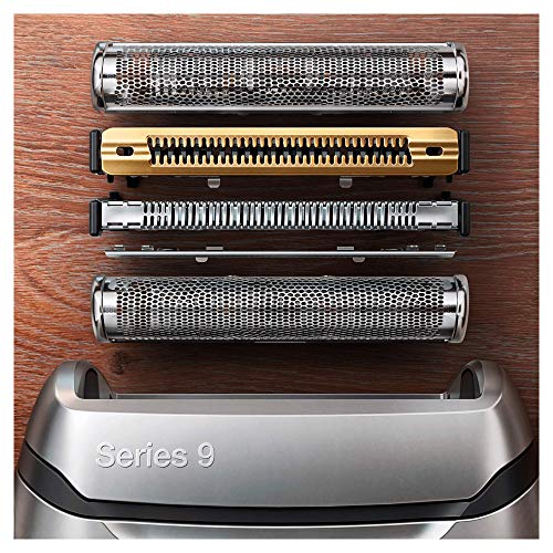 Braun Series 9 9385cc Afeitadora Eléctrica Hombre de Última Generación, Afeitadora Barba con Estación Limpieza y Carga Clean&Charge, Funda, Color Grafito
