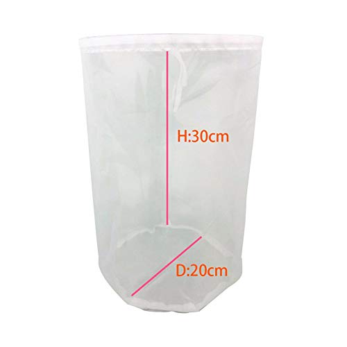 Brillie 1 Bolsa de 8 tamaños Reutilizable de Malla Fina de Nailon para colador de Alimentos, Bolsa de Filtro para Leche de Almendra, café, Cerveza casera, Salto, Zumo, A,  20 * 30