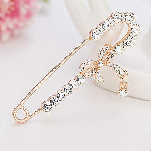 Broche con diseño de flor, para mujer, con brillantes, para bufanda, sombrero, ropa, accesorios de solapa, A-3