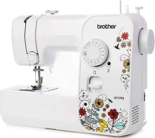 Brother JX17FE (Fantasy Edition) - Máquina de Coser Eléctrica, Portátil, 17 Puntadas de Costura, Fácil de Usar y Práctica + Gran Mesa de extensión y Bolsa