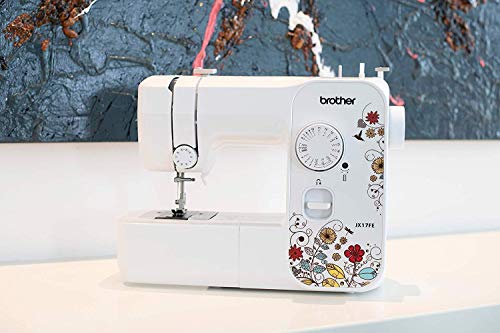 Brother JX17FE (Fantasy Edition) - Máquina de Coser Eléctrica, Portátil, 17 Puntadas de Costura, Fácil de Usar y Práctica + Gran Mesa de extensión y Bolsa