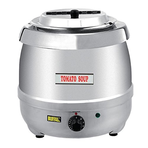Buffalo Sopa Hervidor de agua 10L de acero inoxidable comercial eléctrico jarra 360 x 345 mm