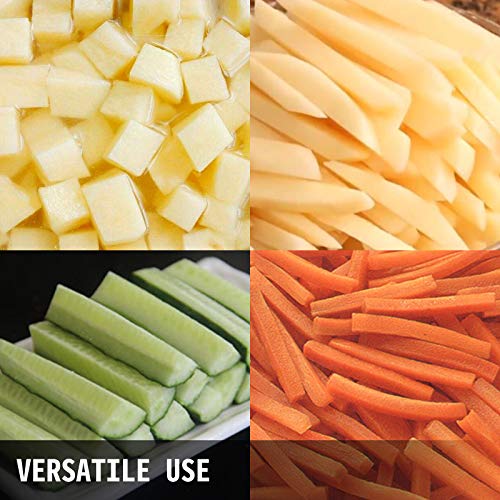 BuoQua Cortadora Comercial de Verduras Picador de 1/2 Pulgada Trituradora Cortador de Patatas Fritas Cocina Cortador de Verdoras Utensilios de Cocina Profesional Cuchillo de Acero Inoxidable