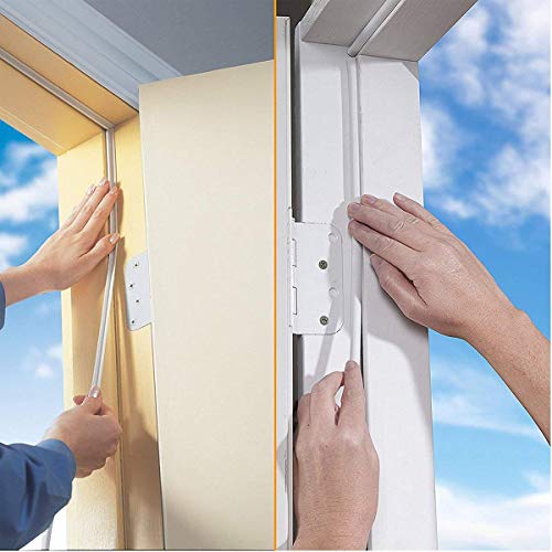 Burletes Puertas Vaxuia Tira de Sellado Junta de Goma burlete para Puerta Ventana Antigolpes, Autoadhesiva Resistente al Agua, Silenciador de Ruido(Tipo D, Blanco 12M)
