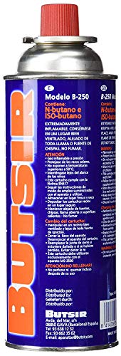 Butsir Cartuchos Recarga de Gas 227 gr – Pack de 12 Cartuchos de Gas
