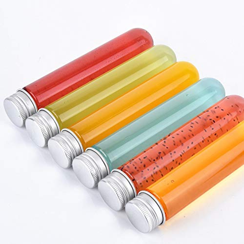 BUYGOO 15 Piezas Tubos de ensayo Transparente 40 ml Tubos de Prueba con Tapa de presión Bueno Sellado Recipiente de Almacenamiento