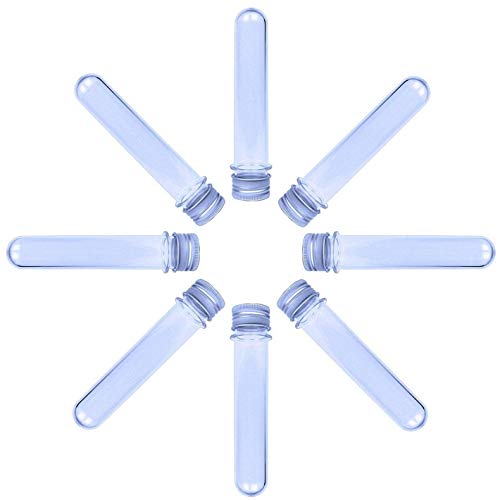 BUYGOO 15 Piezas Tubos de ensayo Transparente 40 ml Tubos de Prueba con Tapa de presión Bueno Sellado Recipiente de Almacenamiento