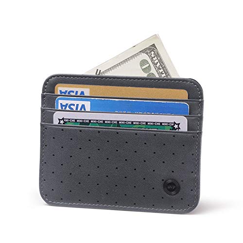 BVP Súper Delgado Tarjetero Cartera Mini Monedero Billetero de Piel Calidad Vacuno de Hombre (Azul)