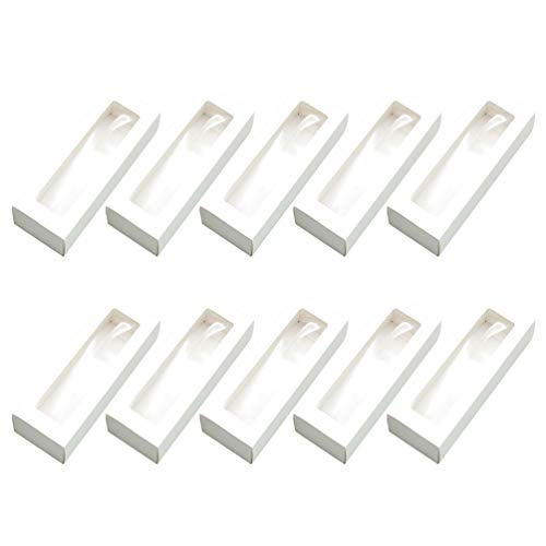 Cabilock 10 Piezas de Cajas de Panadería de Cartón Kraft con Ventana Transparente Mini Cajas de Pastel Cajas de Galletas Caja de Embalaje de Pastelería para El Hogar Y La Tienda Blanco
