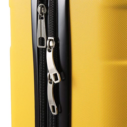 Cabin Max Velocity - Maleta para Equipaje de Cabina Ligera | Trolley de ABS con Ruedas de 55 x 40 x 20 cm Extensible a 55 x 40 x 25 cm Aprobado para Vuelo en Ryanair, EasyJet, BA (Amarillo Toscano)