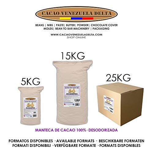Cacao Venezuela Delta · Manteca De Cacao 100% · Desodorizada · 500g - Calidad Extra