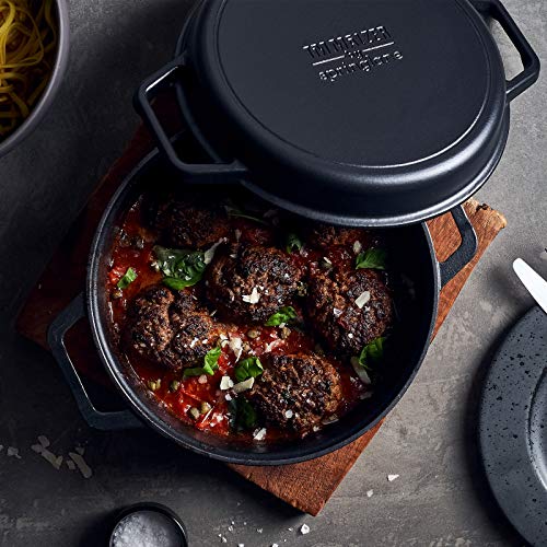 Cacerola de hierro fundido redonda con tapa - 28 cm, 6 l