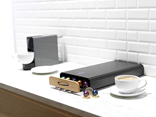 Café Capsulas Dispensador de Homiso, Nespresso compatibles, 50 Capsulas porta