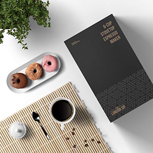 Cafetera clásica Italiana de Inducción en Acero Inoxidable - Prepara café de calidad al estilo italiano en tu casa con esta Cafetera Moka Pot en Cromo Moderno (Plateada, 6 Tazas)