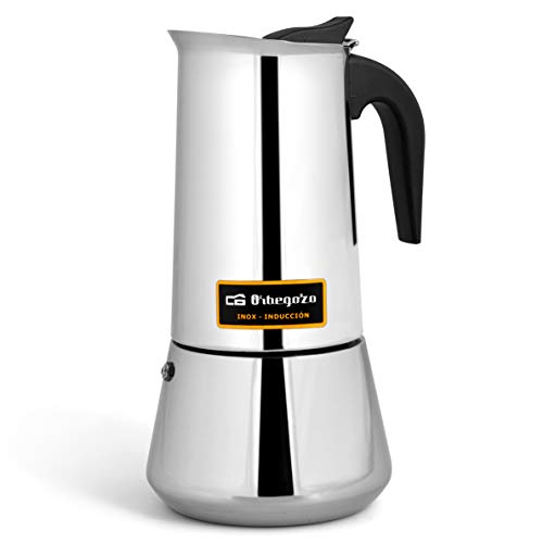 Cafetera italiana inox ORBEGOZO KFI960 | ORBEGOZO 9 tazas Induccion Vitro Gas Electrico
