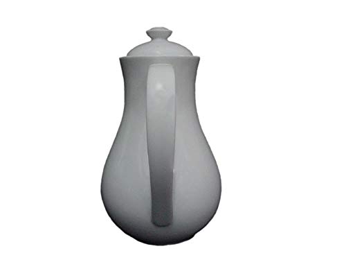 CAFETERA TETERA REDONDA 1450ML PORCELANA BLANCO