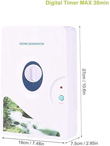 CAIYUE Purificador de Agua y Aire con ozono, generador de ozono 600mg / h Generador de ozono Ideal para Eliminar olores Purificadores de Aire con Agua ozonizada (generador de ozono 600mg / h)