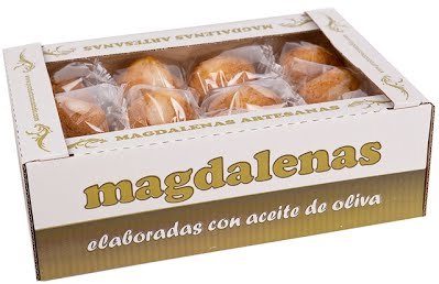 Caja con 2 Kilos Magdalenas Grandes envasadas individualmente (24 unidades) 100% naturales