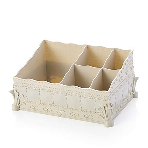 Caja de Almacenamiento de cosméticos Lápiz Labial de Escritorio de plástico Productos para el Cuidado de la Piel Gabinete de exhibición de Almacenamiento de Pincel de Maquillaje (Color: Alba