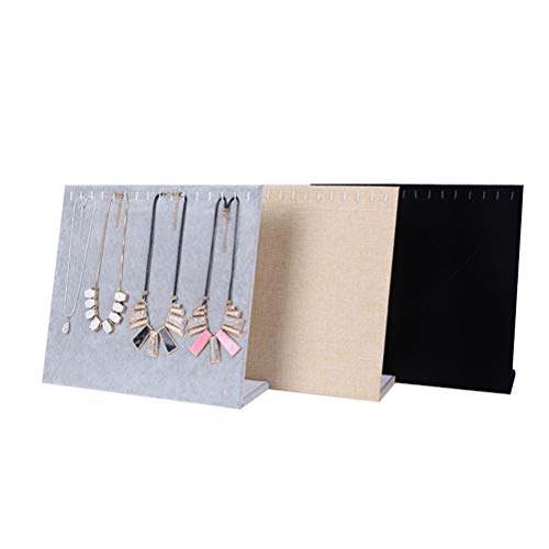 Caja Joyero Organizador Estuche de Joyas, Mesa moderna titular en forma de L Junta organizador de la joyería soporte de exhibición del estante encimera de almacenamiento en rack marco de la bandeja Jo