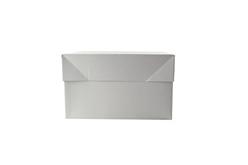 Caja para tartas con tapa extraíble (25 cm), color blanco