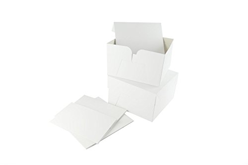 Caja para tartas con tapa extraíble (25 cm), color blanco