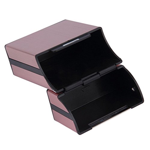 Caja Shot–In, de aluminio, con tama?o de bolsillo para cigarrillos, rojo rosado, talla única-E001