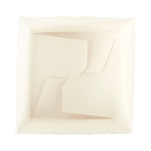 Cajas de regalo de palomitas de maíz (juego de 100) – 473 ml de contenedores de palomitas de maíz – Ideal para fiestas, noches de películas, baby & duchas de novia – (blanco) – 3 x 4 x 3 pulgadas