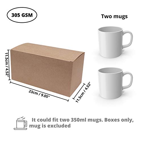 Cajas de regalo (Pack de 20) - (23x11,5x11,5cm) Kraft Papel Cajas Regalo - Autoensamblables Caja Presentación para Chocolates, Regalos, Galletas, Joyas, Fiestas y Festivales (Marrón)