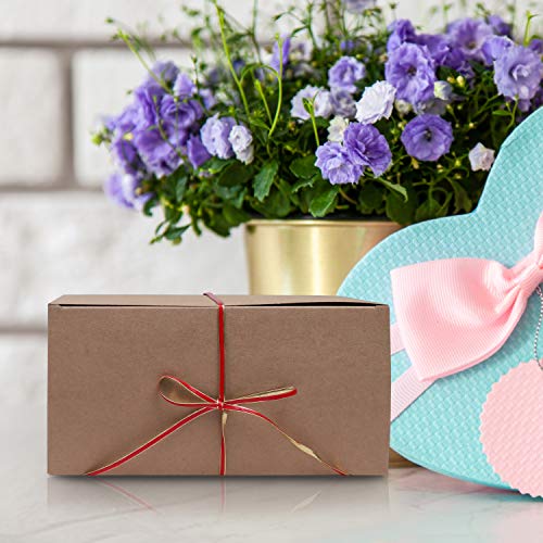 Cajas de regalo (Pack de 20) - (23x11,5x11,5cm) Kraft Papel Cajas Regalo - Autoensamblables Caja Presentación para Chocolates, Regalos, Galletas, Joyas, Fiestas y Festivales (Marrón)