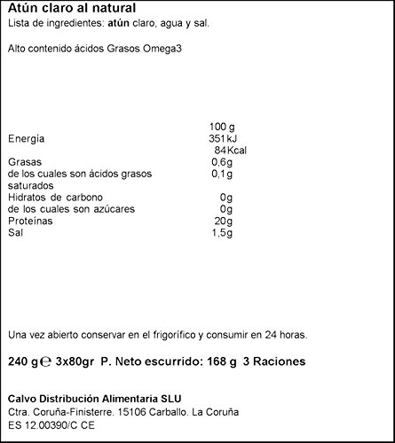 Calvo Atún Claro Al Natural - 80 gr