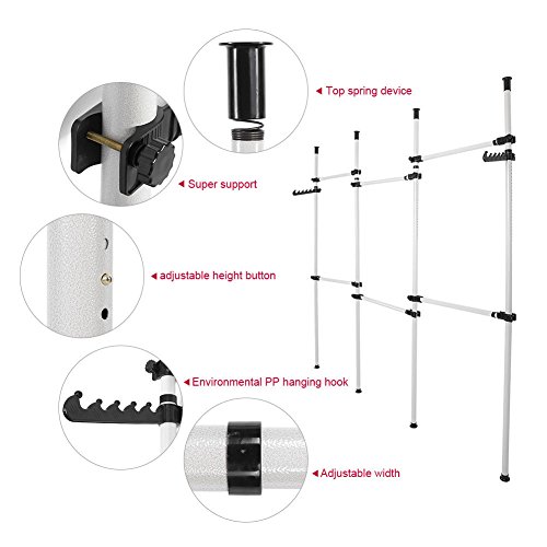 Cámara para ropa perchero estante de pared salón 4 Horizontal Barra