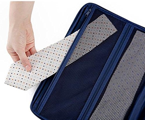 Camisa y Corbata Packing Organizador de Bolsas. Funda de Almacenamiento Impermeable Sin Arrugas. (Turquesa)