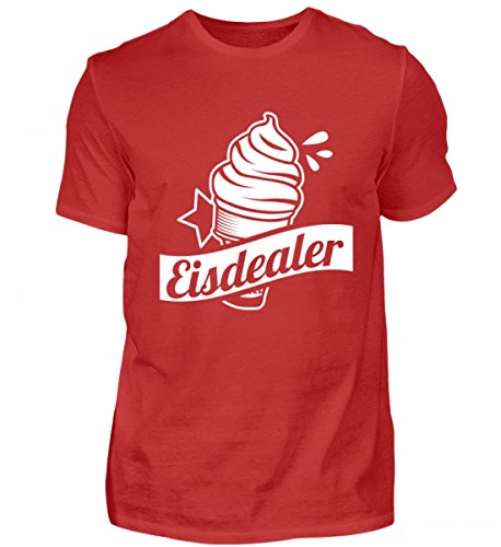 Camiseta para hombre de alta calidad – Eisdealer Aufgepassst! rojo L