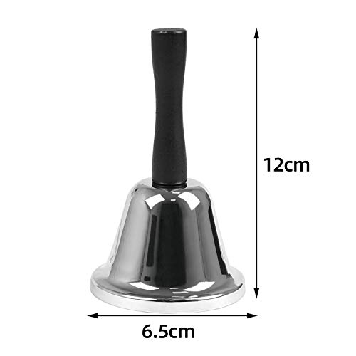 Campana de Mano de Acero Inoxidable, XCOZU Plata Campanillas de Metal Campanas de Mano, Servicio Bell / Restaurante Hospitality Bell