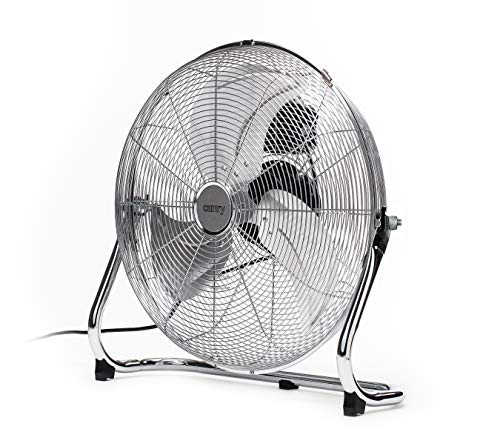 Camry CR 7306 Ventilador Industrial, Potente, 200W, 3 Velocidades, 140 W, 3 Aspas metálicas, Acabado cromado, 64.1 Decibeles, Metal, Plata, Acero inoxidable