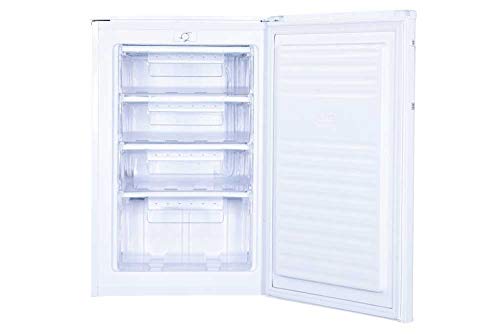 Candy CCTUS 542 WH - Congelador Vertical, Capacidad 82 L, 4 Cajones, silencioso 43 dBA, Tirador inox, Puerta reversible, Clase A+