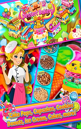 Candy Dessert Bakery Shop – Make, Bake & Cook Donuts, Cake Pops, Cupcakes, Cookies, Popsicles, Ice Cream, Cakes! Kids Candy Kitchen Cooking Food Maker Restaurant Game